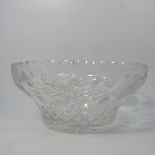 Bowls & Dishes Vintage cut glass salad bowl very small chips on rim